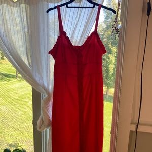 Top Shop Red Dress Midi